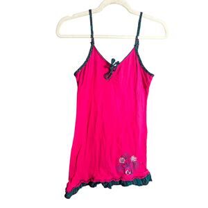 Y2K LEI Vintage Slip Dress Sz S Pink Layered Coquette Fairy Grunge Bimbo Gyaru